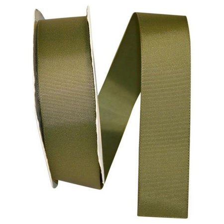 RELIANT RIBBON Reliant Ribbon 4900-574-09K 10.5 in. 50 Yards Grosgrain Style Ribbon; Olive Drab 4900-574-09K